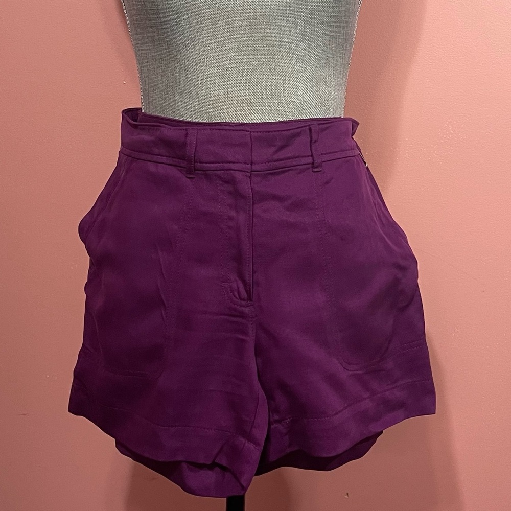 White house black market purple shorts